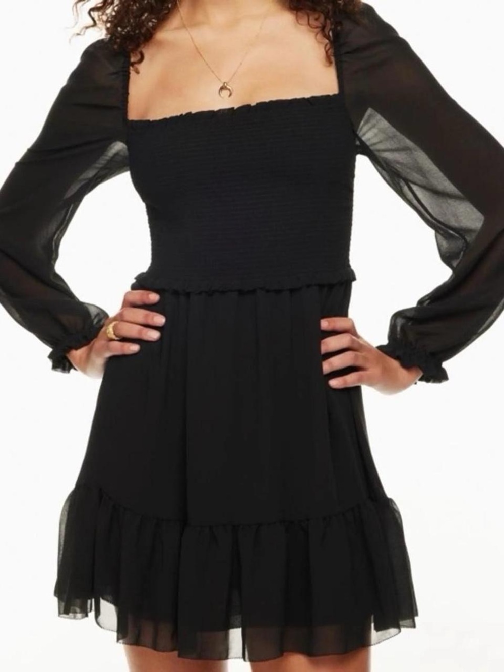 Aritzia Wilfred Tempest Dress — Black